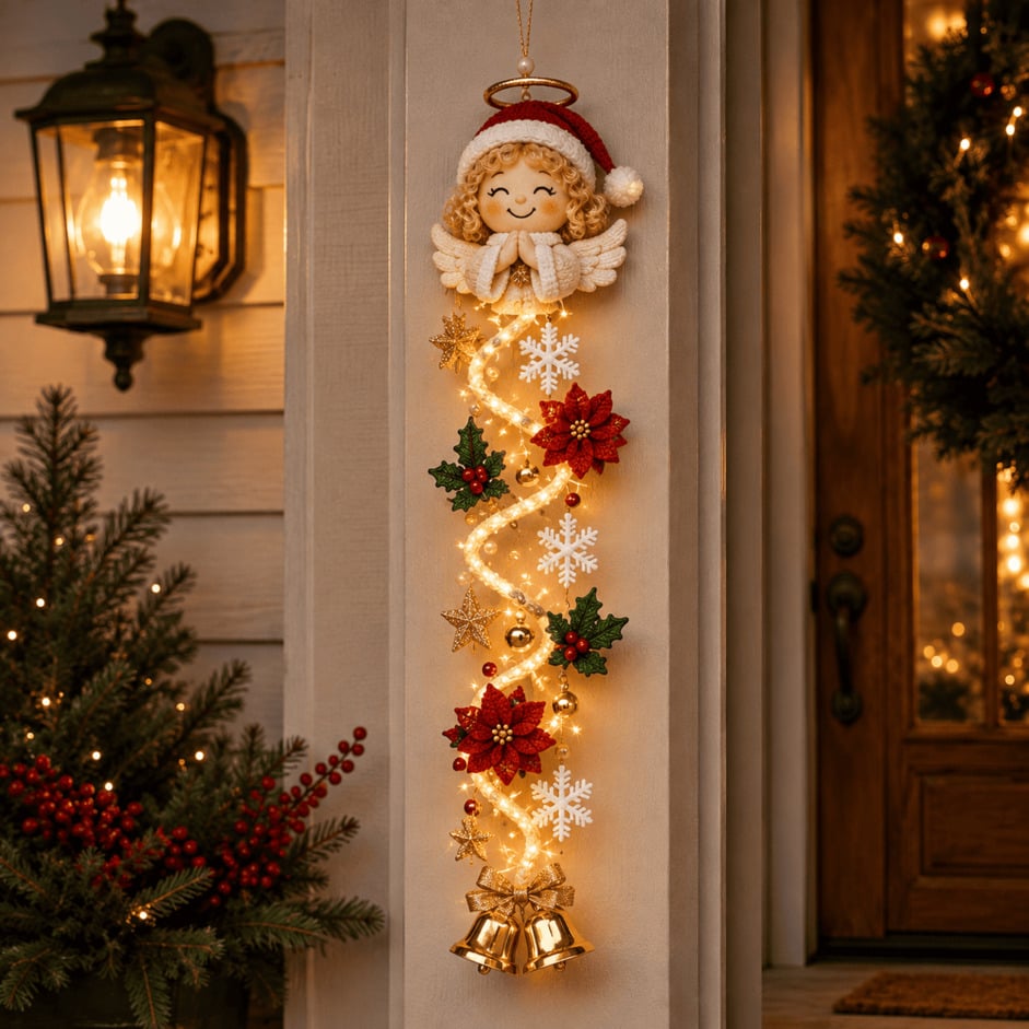⏳ 50% OFF TODAY – 🎄 Glowing Christmas Door Hanger | Light Up Your Doorway with Christmas Magic✨