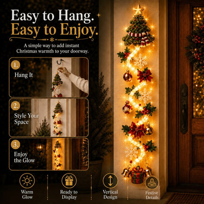 ⏳ 50% OFF TODAY – 🎄 Glowing Christmas Door Hanger | Light Up Your Doorway with Christmas Magic✨