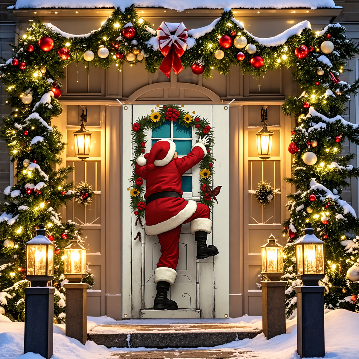 🎄Christmas Door Frame Banner – Festive Santa, Snowman & Holiday Designs🎅🎁