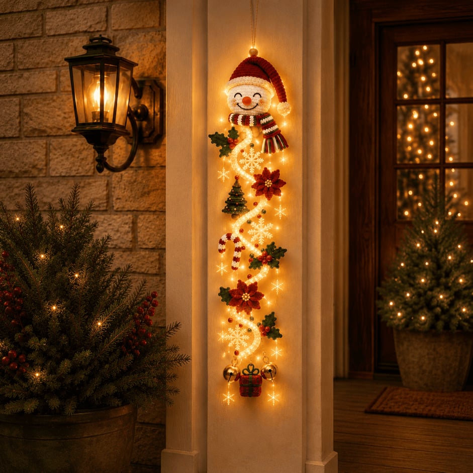 ⏳ 50% OFF TODAY – 🎄 Glowing Christmas Door Hanger | Light Up Your Doorway with Christmas Magic✨
