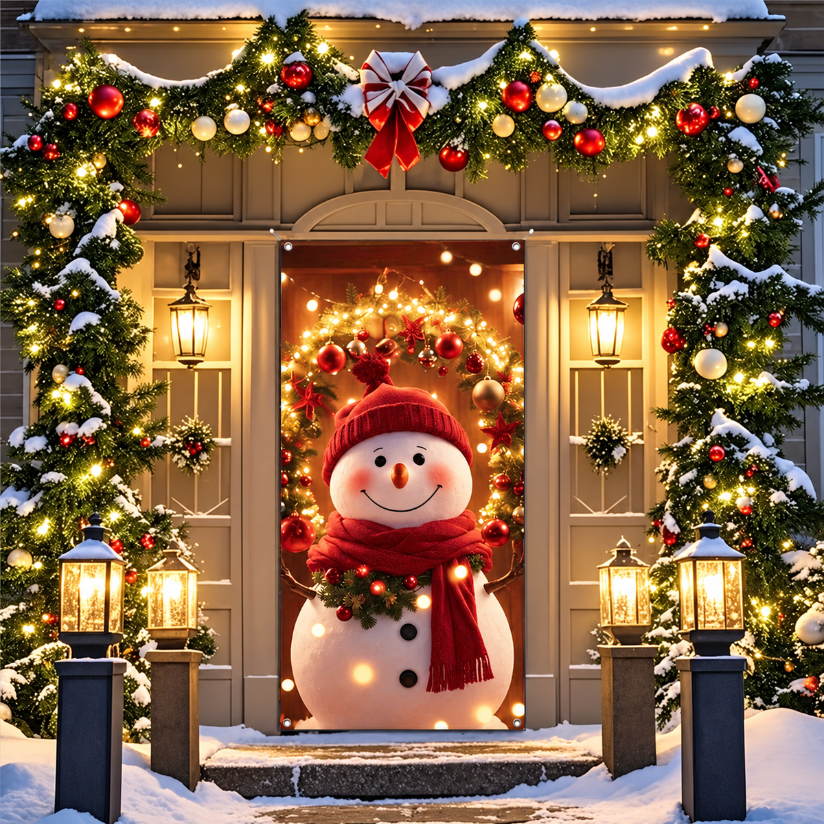 🎄Christmas Door Frame Banner – Festive Santa, Snowman & Holiday Designs🎅🎁