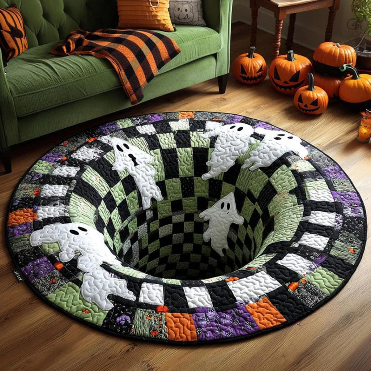 🔥🎃3D Skeleton Vortex Rug – Freak Out Your Guests This Halloween
