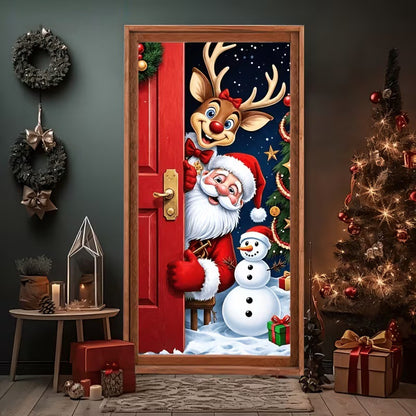 🎄Christmas Door Frame Banner – Festive Santa, Snowman & Holiday Designs🎅🎁