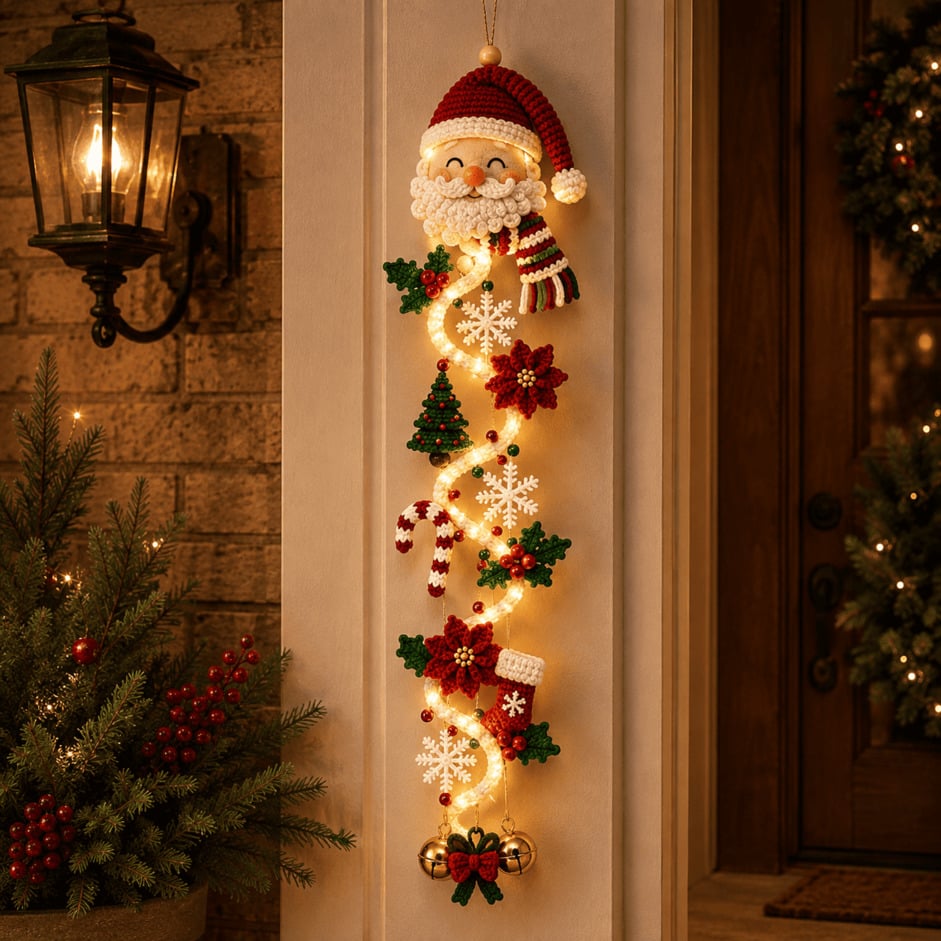 ⏳ 50% OFF TODAY – 🎄 Glowing Christmas Door Hanger | Light Up Your Doorway with Christmas Magic✨