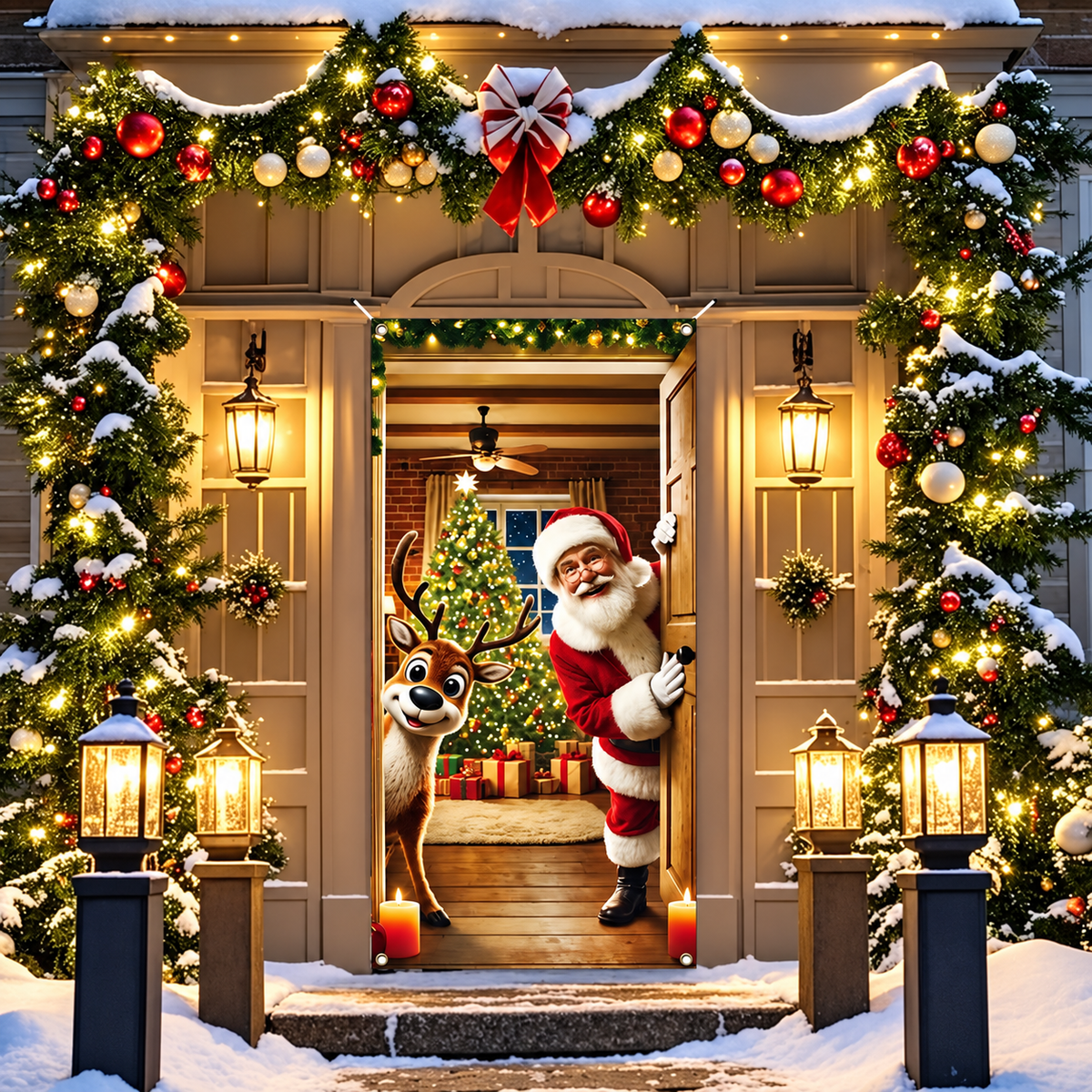 🎄Christmas Door Frame Banner – Festive Santa, Snowman & Holiday Designs🎅🎁