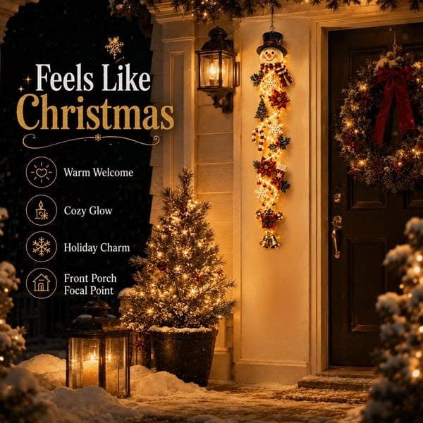 ⏳ 50% OFF TODAY – 🎄 Glowing Christmas Door Hanger | Light Up Your Doorway with Christmas Magic✨